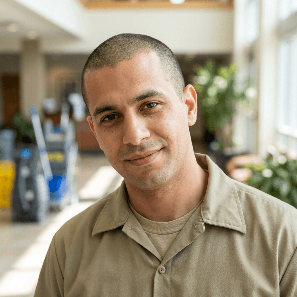 Male homeowner in his 40s, Black, friendly approachable style