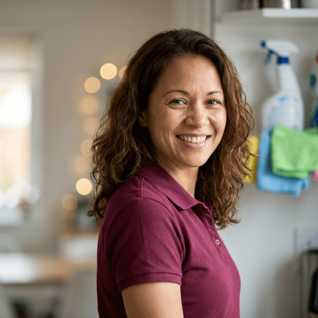 Female homeowner in her 50s, Black, warm and friendly appearance
